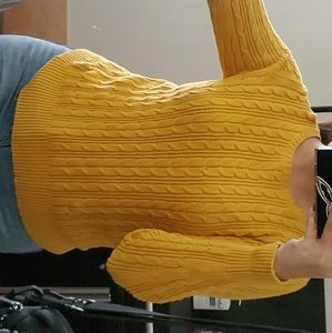 size M, yellow St. John's Bay knitted sweater